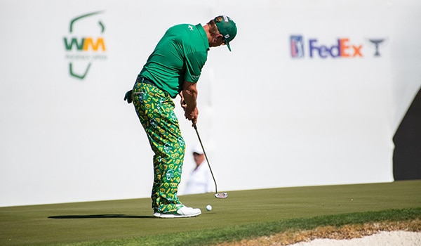 Charley Hoffman hits a putt at the WM Phoenix Open